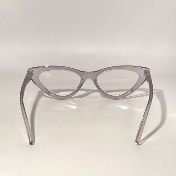 1342 Emma Cateye Reading Glasses 2.25 Grey Readers NWT